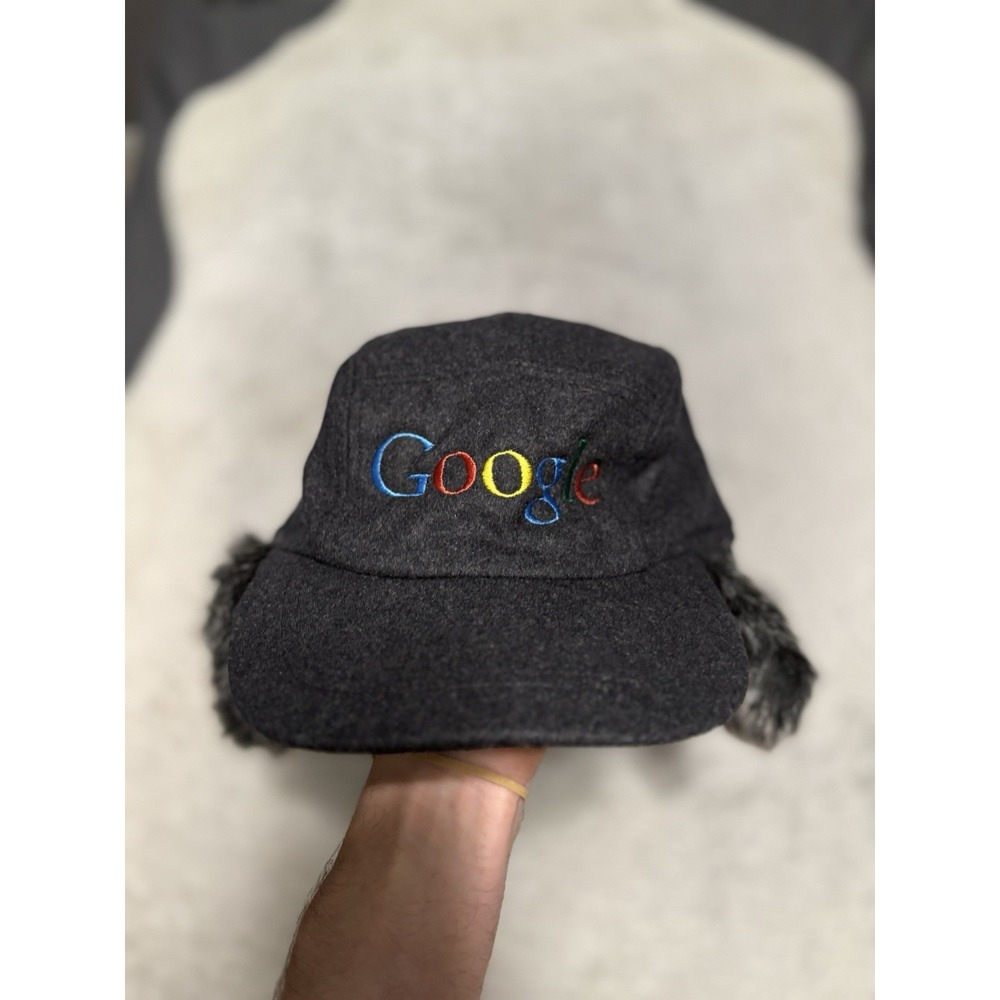 Google Winter Hat w/Ear Flaps Faux Fur Trapper Hunting Aviator Elmer Fudd Gray